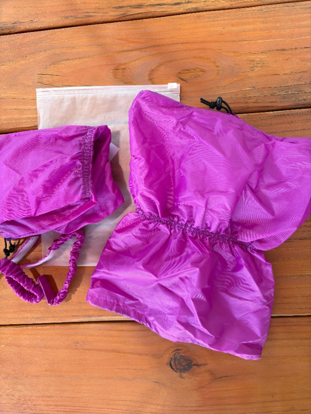 2 - Dog Shower Caps Smaller Dog Adjustable Purple